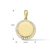Sense Jewelry | Graveerhanger Rond Zirkonia | Nu te koop bij 14Karaats.nl | 10001091-Pendants