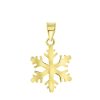 Lucardi | Lucardi Dames 14 Karaat geelgouden hanger sneeuwvlok - Hanger - 14 Karaat Goud - Geelgoud | Nu te koop bij 14Karaats.nl | 10001091-Pendants