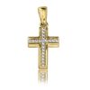 Zwartevalk | Juwelier Zwartevalk 14 karaat gouden kruis hanger - 14.243 | Nu te koop bij 14Karaats.nl | 10001091-Pendants