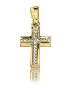 Zwartevalk | Juwelier Zwartevalk 14 karaat gouden kruis hanger - 14.243 | Nu te koop bij 14Karaats.nl | 10001091-Pendants