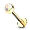 LMPiercings NL | piercing steentje multi kleur gold plated - LMPiercings | Nu te koop bij 14Karaats.nl | 10001087-Earrings/Body-piercing Jewellery