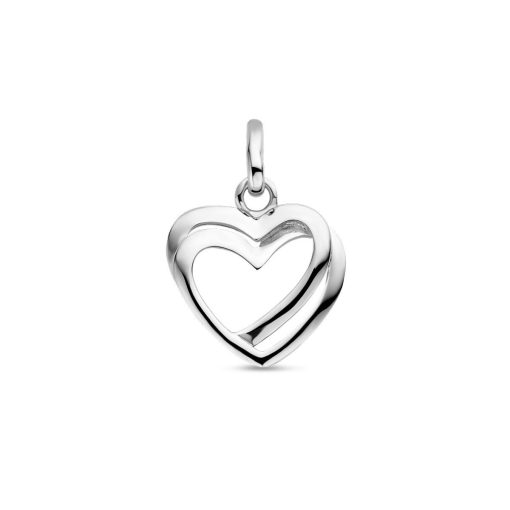 Its-Beautiful | Hanger Hart Zilver Gerhodineerd | Nu te koop bij 14Karaats.nl | 10001091-Pendants