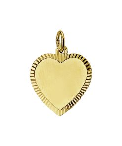 The Jewelry Collection | The Jewelry Collection Graveerhanger Mat Gediamanteerd - Goud | Nu te koop bij 14Karaats.nl | 10001091-Pendants
