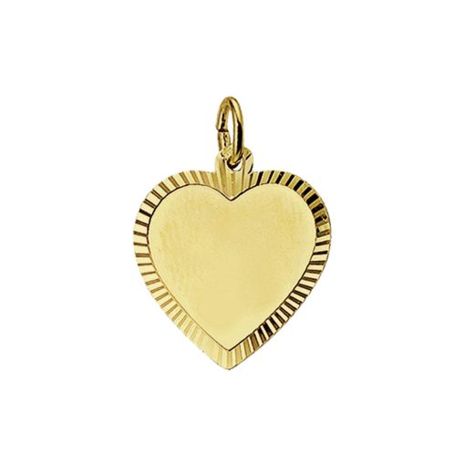 The Jewelry Collection | The Jewelry Collection Graveerhanger Mat Gediamanteerd - Goud | Nu te koop bij 14Karaats.nl | 10001091-Pendants