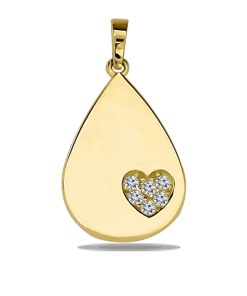 Zwartevalk | Juwelier Zwartevalk 14 karaat gouden druppel hanger | Nu te koop bij 14Karaats.nl | 10001091-Pendants