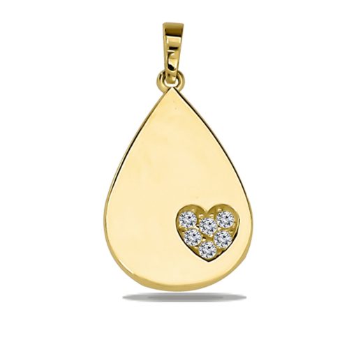 Zwartevalk | Juwelier Zwartevalk 14 karaat gouden druppel hanger | Nu te koop bij 14Karaats.nl | 10001091-Pendants