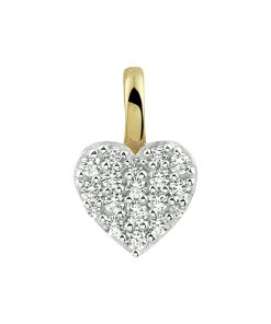 Its-Beautiful | hanger hart zirkonia bicolor gestift | Nu te koop bij 14Karaats.nl | 10001091-Pendants