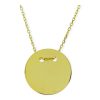 Star juwelier | Gouden Ketting met Graveerplaat Rond 15 mm 14 karaats | Nu te koop bij 14Karaats.nl | 10001091-Pendants
