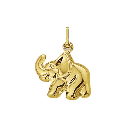 The Kids Jewelry Collection | The Kids Jewelry Collection Bedel Olifant - Geelgoud | Nu te koop bij 14Karaats.nl | 10001091-Pendants