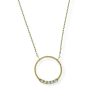 Star juwelier | Gouden Ketting Cirkel Hanger Zirkonia 14 karaats | Nu te koop bij 14Karaats.nl | 10001091-Pendants