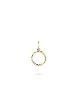 Jewels Inc. | Gisser Jewels - Hanger excl. Collier - Rond Gedraaid - 16mm x 10mm - 10mmØ - 14 Karaat Geelgoud | Nu te koop bij 14Karaats.nl | 10001091-Pendants