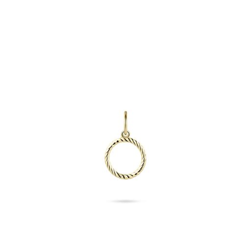 Jewels Inc. | Gisser Jewels - Hanger excl. Collier - Rond Gedraaid - 16mm x 10mm - 10mmØ - 14 Karaat Geelgoud | Nu te koop bij 14Karaats.nl | 10001091-Pendants