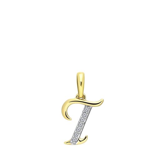 Lucardi | Lucardi Dames alfabet hanger met diamant (0