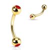LMPiercings NL | Rook piercing steentje rood | Nu te koop bij 14Karaats.nl | 10001087-Earrings/Body-piercing Jewellery