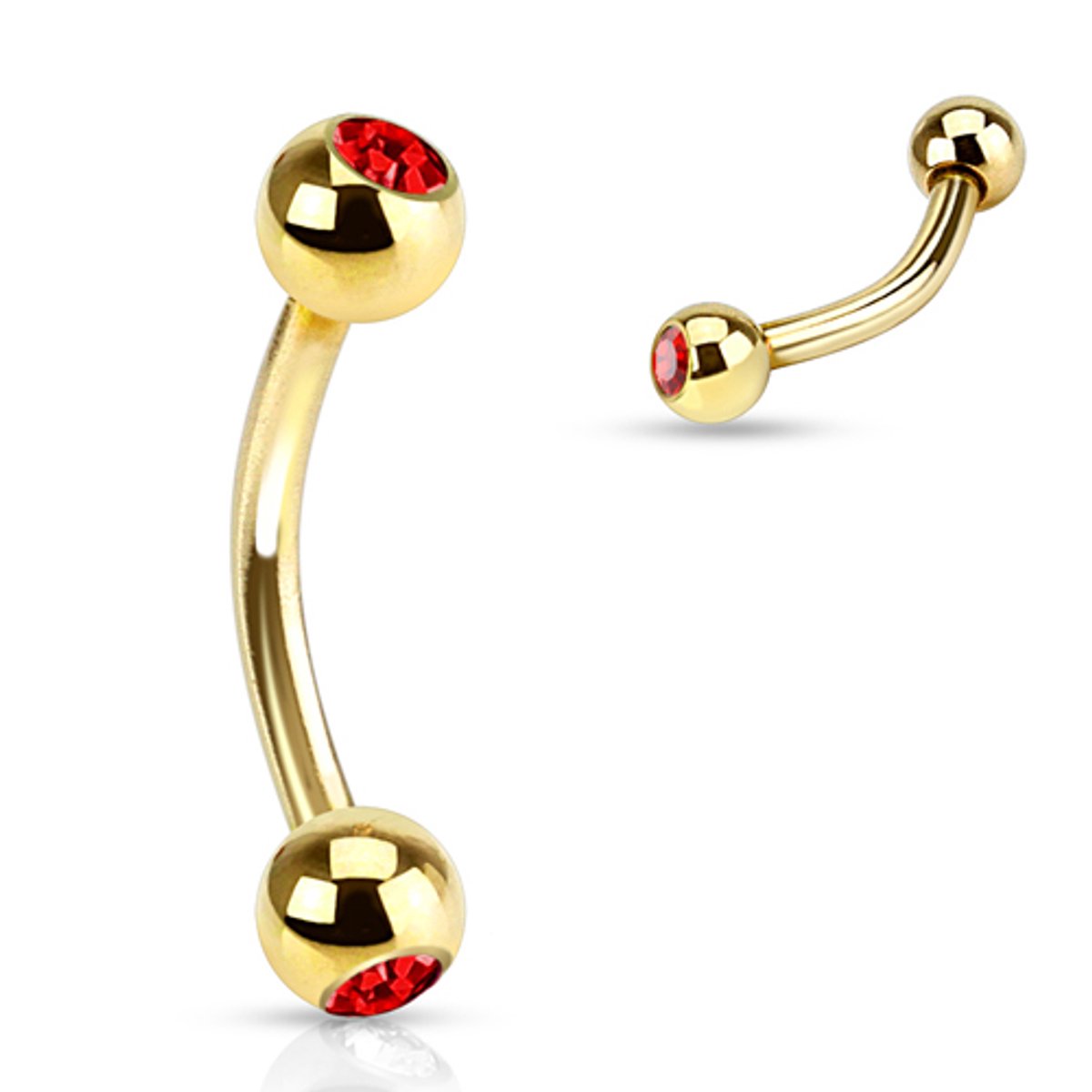 LMPiercings NL | Rook piercing steentje rood | Koop bij 14Karaats.nl LMPiercings NL | Rook piercing steentje rood | Nu te koop bij 14Karaats.nl | 10001087-Earrings/Body-piercing Jewellery