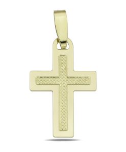 Zwartevalk | Juwelier Zwartevalk 14 karaat gouden kruis hanger - 14.275 | Nu te koop bij 14Karaats.nl | 10001091-Pendants