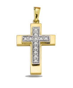 Zwartevalk | Juwelier Zwartevalk 14 karaat gouden kruis hanger - 14.242 | Nu te koop bij 14Karaats.nl | 10001091-Pendants