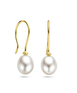 Marie-Celeste | Marie Celeste oorhangers parel franse haak - Goud | Nu te koop bij 14Karaats.nl | 10001087-Earrings/Body-piercing Jewellery
