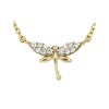 Hetty'S | 14 karaat gouden collier met libelle en Zirconia's | Nu te koop bij 14Karaats.nl | 10001090-Necklaces/Necklets