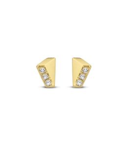New Bling | New Bling Goud 9NBG 0089 Oorknop Zirkonia - Fantasie - 6mm - Goud | Nu te koop bij 14Karaats.nl | 10001087-Earrings/Body-piercing Jewellery