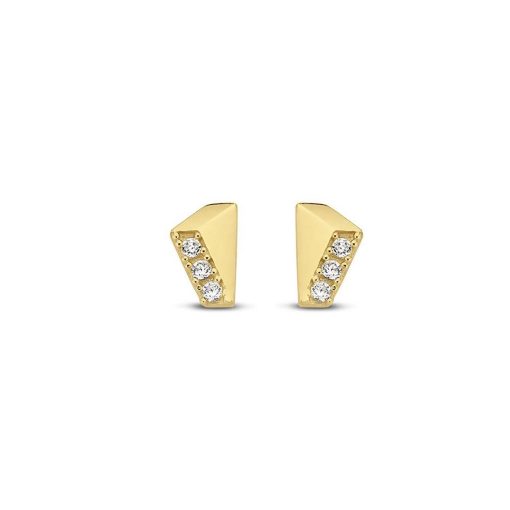 New Bling | New Bling Goud 9NBG 0089 Oorknop Zirkonia - Fantasie - 6mm - Goud | Nu te koop bij 14Karaats.nl | 10001087-Earrings/Body-piercing Jewellery