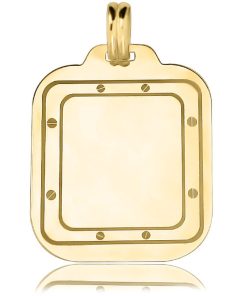 Zwartevalk | Juwelier Zwartevalk 14 karaat gouden plaat hanger - 14.801.125 | Nu te koop bij 14Karaats.nl | 10001091-Pendants