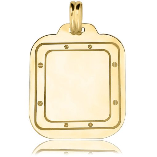 Zwartevalk | Juwelier Zwartevalk 14 karaat gouden plaat hanger - 14.801.125 | Nu te koop bij 14Karaats.nl | 10001091-Pendants