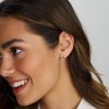 Sense Jewelry | Klapoorringen Saffier En Diamant 0.10ct (2x0.05ct) H Si | Nu te koop bij 14Karaats.nl | 10001087-Earrings/Body-piercing Jewellery