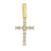 Zwartevalk | Juwelier Zwartevalk 14 karaat gouden kruis hanger met zirkonia - 14.255-A | Nu te koop bij 14Karaats.nl | 10001091-Pendants