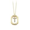 Star juwelier | Goud Hanger Letter T met Ketting Zirkonia 14 karaats | Nu te koop bij 14Karaats.nl | 10001091-Pendants