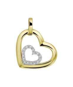 Sense Jewelry | Hanger Hart Zirkonia | Nu te koop bij 14Karaats.nl | 10001091-Pendants
