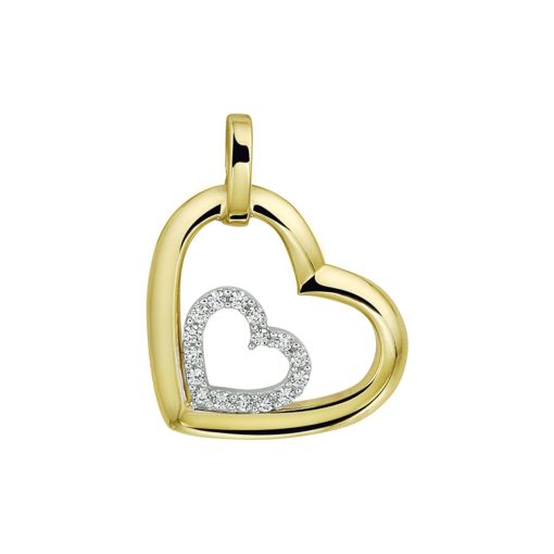 Sense Jewelry | Hanger Hart Zirkonia | Nu te koop bij 14Karaats.nl | 10001091-Pendants