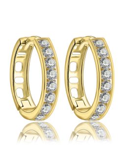 Zwartevalk | Juwelier Zwartevalk 14 karaat gouden oorbellen met zirkonia - 12.111.064/15mm | Nu te koop bij 14Karaats.nl | 10001087-Earrings/Body-piercing Jewellery