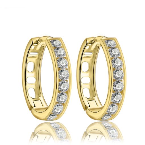 Zwartevalk | Juwelier Zwartevalk 14 karaat gouden oorbellen met zirkonia - 12.111.064/15mm | Nu te koop bij 14Karaats.nl | 10001087-Earrings/Body-piercing Jewellery