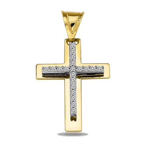 Zwartevalk | Juwelier Zwartevalk 14 karaat gouden kruis hanger - 14.248 | Nu te koop bij 14Karaats.nl | 10001091-Pendants