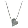 Star juwelier | Witgouden Ketting Hart Hanger Zirkonia 14 karaats | Nu te koop bij 14Karaats.nl | 10001091-Pendants