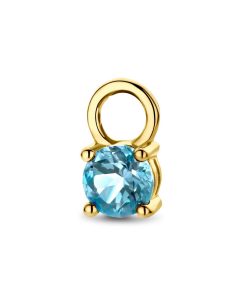 Its-Beautiful | oorringhanger blauw topaas per stuk | Nu te koop bij 14Karaats.nl | 10001091-Pendants
