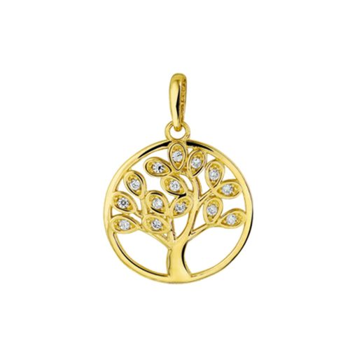 Sense Jewelry | Hanger Levensboom Zirkonia | Nu te koop bij 14Karaats.nl | 10001091-Pendants