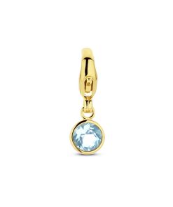 Its-Beautiful | Slotbedel Met Geboortesteen 14K Geelgoud | Nu te koop bij 14Karaats.nl | 10001091-Pendants