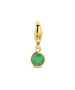 Its-Beautiful | Slotbedel Met Geboortesteen 14K Geelgoud | Nu te koop bij 14Karaats.nl | 10001091-Pendants