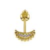 Piercings works | Betoverende Elegantie: 18Karaat Gouden Piercing voor Verticale Helix met Hoogwaardige Zirkonia | Nu te koop bij 14Karaats.nl | 10001087-Earrings/Body-piercing Jewellery