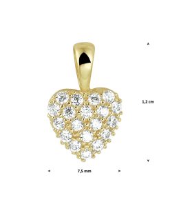 Sense Jewelry | Hanger Hart Zirkonia | Nu te koop bij 14Karaats.nl | 10001091-Pendants
