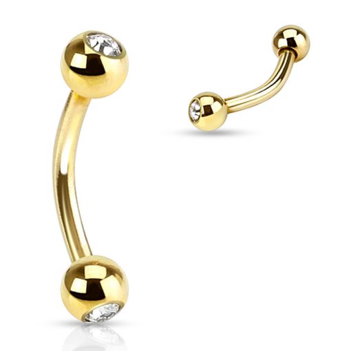 LMPiercings NL | Rook piercing steentje wit | Nu te koop bij 14Karaats.nl | 10001087-Earrings/Body-piercing Jewellery