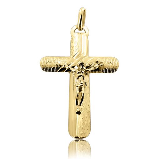Zwartevalk | Juwelier Zwartevalk 14 karaat gouden HANGER KRUIS MET JEZUS 14.101.129 | Nu te koop bij 14Karaats.nl | 10001091-Pendants