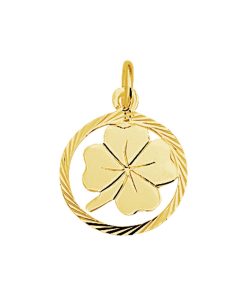 Sense Jewelry | Hanger Klavertje Gediamanteerd | Nu te koop bij 14Karaats.nl | 10001091-Pendants