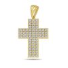 Zwartevalk | Juwelier Zwartevalk 14 karaat gouden kruis hanger met zirkonia - 14.294/20x15 | Nu te koop bij 14Karaats.nl | 10001091-Pendants