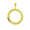 Star juwelier | Gouden Muntrand Hanger Voor Gouden Tientje - Halve Lira - Hele Resat Zirkonia Pullu 14 karaats | Nu te koop bij 14Karaats.nl | 10001091-Pendants