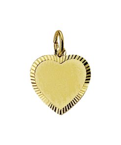 Sense Jewelry | Graveerhartje Mat Gediamanteerd | Nu te koop bij 14Karaats.nl | 10001091-Pendants