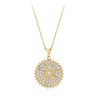 Star juwelier | Gouden Ketting Poolster Hanger Zirkonia 14 karaats | Nu te koop bij 14Karaats.nl | 10001091-Pendants