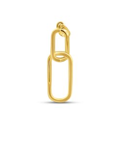 Silventi | Silventi 9NBSAM-G230369 Gouden hanger - Open Schakels - 20x6